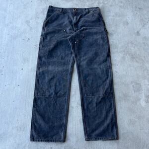 Carhartt black faded double knee work wear carpenter pants